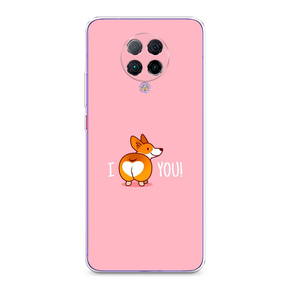 

Чехол на Xiaomi Poco F2 Pro/Redmi K30 Pro "Корги I love you", Розовый;коричневый;белый, 37050-1