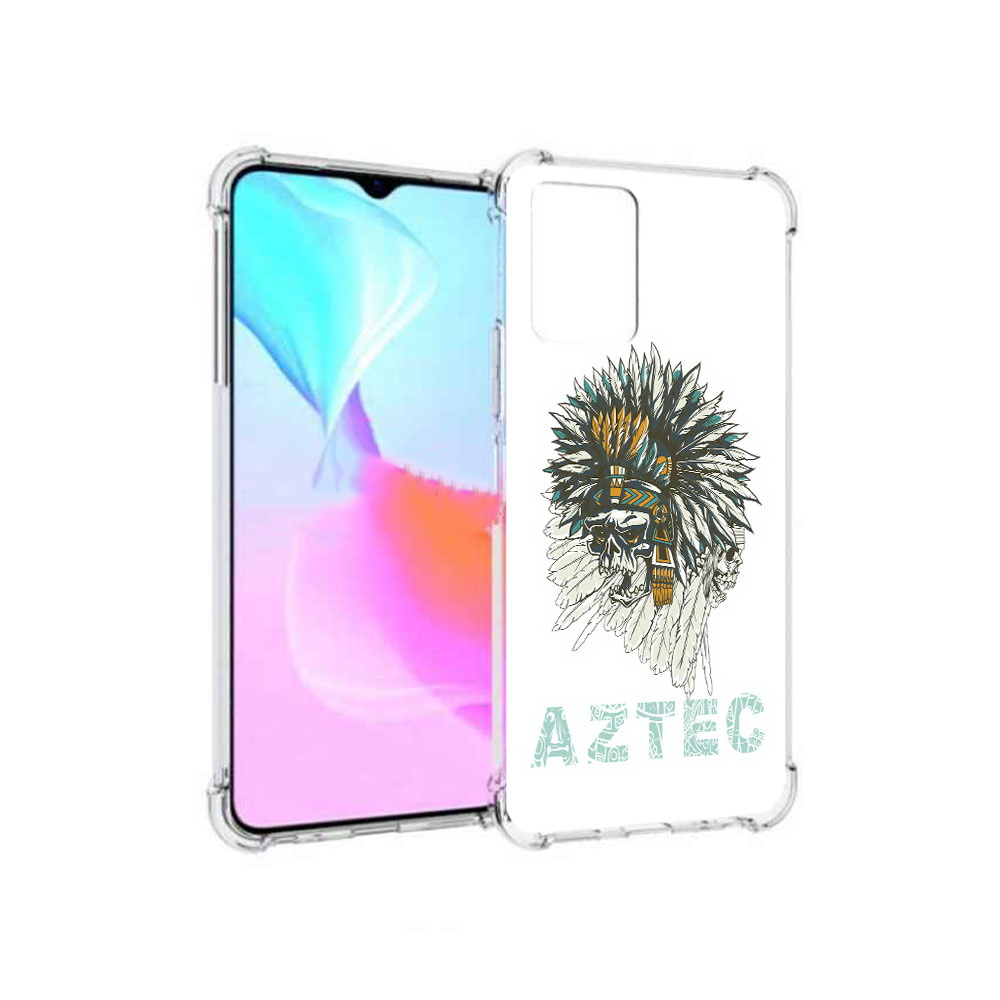 

Чехол MyPads Tocco для Vivo Y33s скелет индеец (PT226981.417.602), Прозрачный, Tocco
