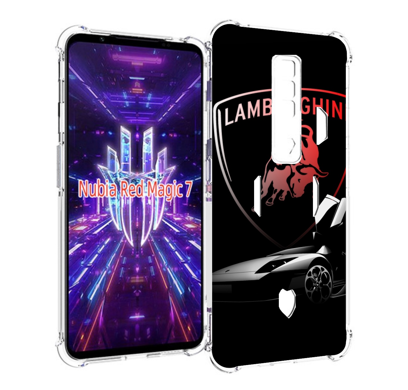 

Чехол MyPads Ламборгини-black мужской для ZTE Nubia Red Magic 7, Прозрачный, Tocco