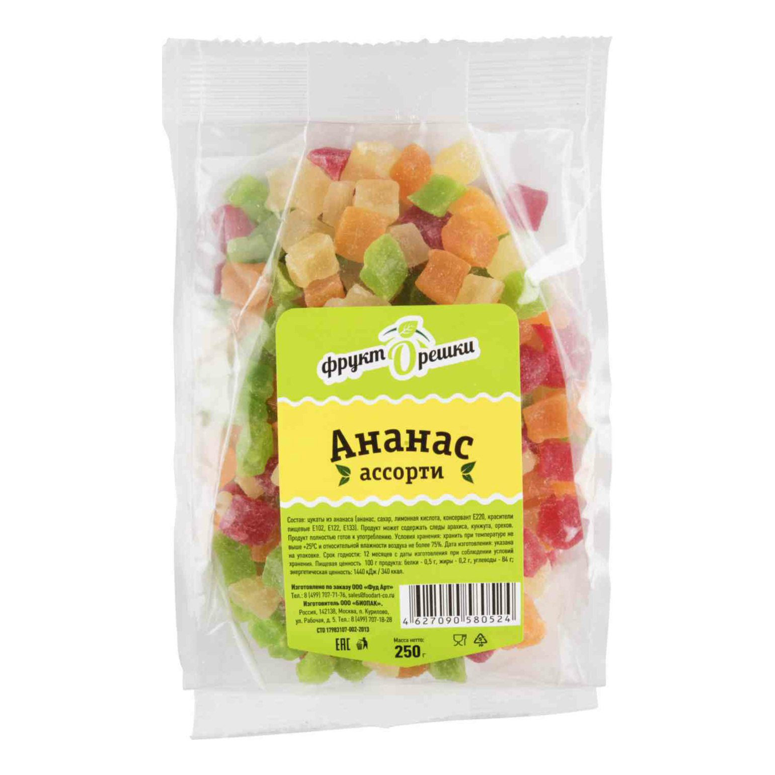 Ананас ФруктОрешки ассорти 250 г
