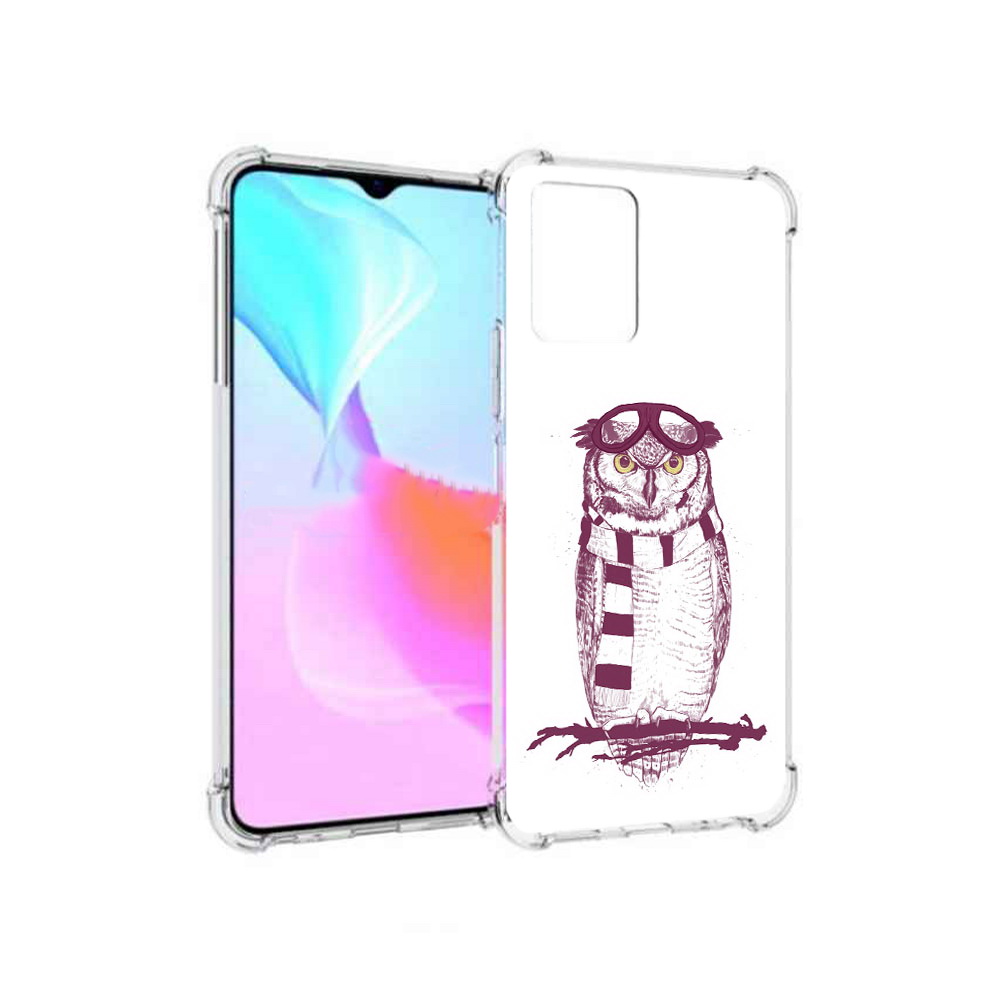 

Чехол MyPads Tocco для Vivo Y33s сова-летчик (PT226981.417.612), Прозрачный, Tocco