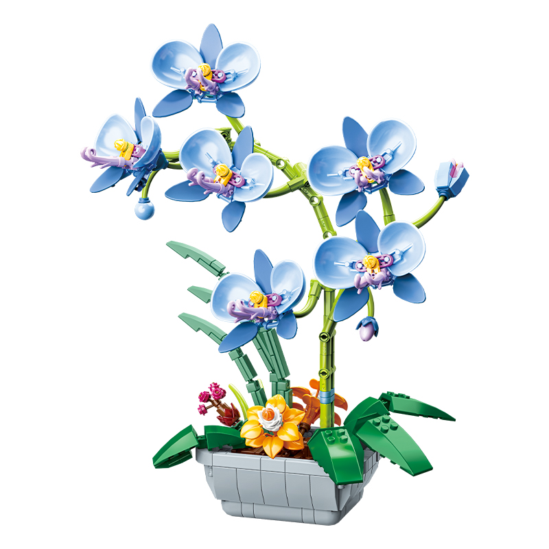 

Конструктор 3Д JAKI Plante Бонсай синий цветок, 581 дет JK29011, JK29011