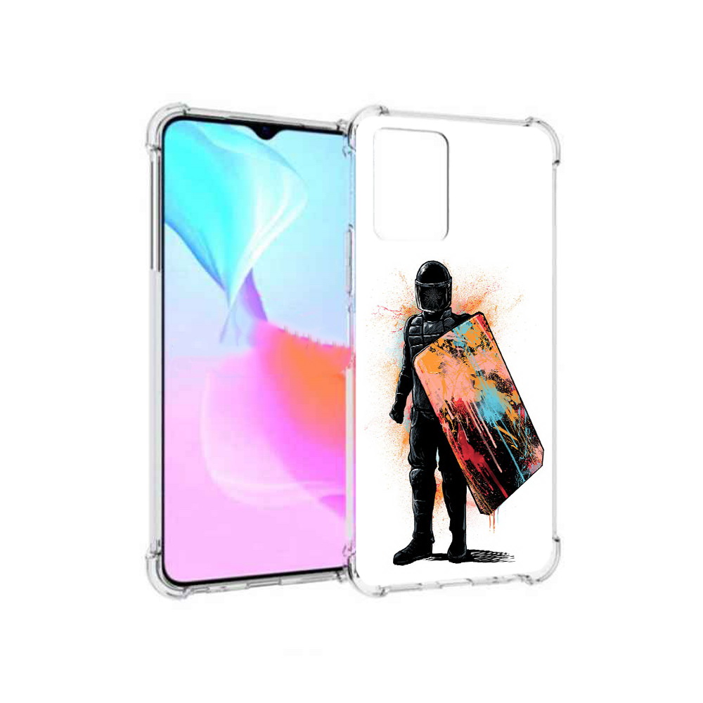 

Чехол MyPads Tocco для Vivo Y33s солдат с красочным щитом (PT226981.417.614), Прозрачный, Tocco