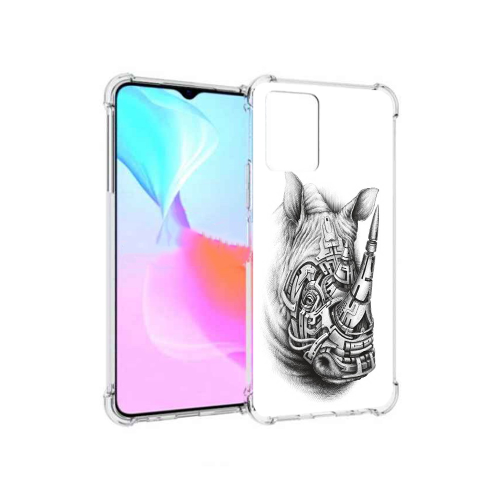 

Чехол MyPads Tocco для Vivo Y33s стальной носорог (PT226981.417.620), Прозрачный, Tocco