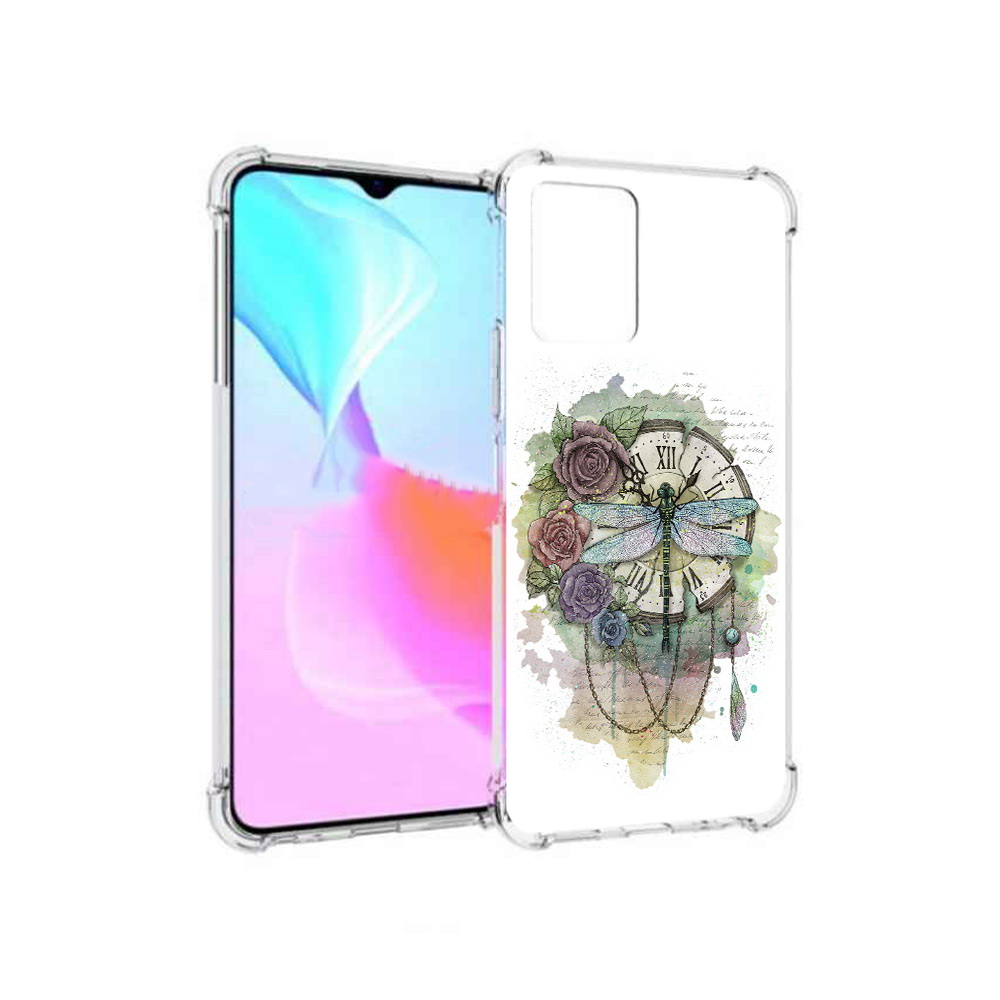 Чехол MyPads Tocco для Vivo Y33s старинные часы в цветах (PT226981.417.621)
