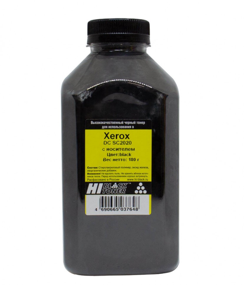 

Тонер Hi-Black с носителем для Xerox DC SC2020, Bk, 180 г, банка
