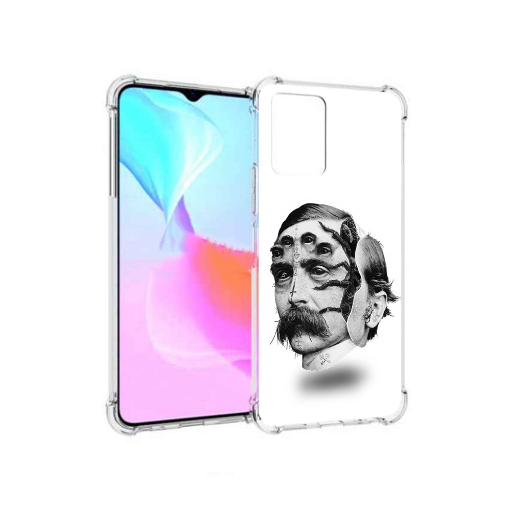 

Чехол MyPads Tocco для Vivo Y33s страшное лицо мужчины (PT226981.417.629), Прозрачный, Tocco