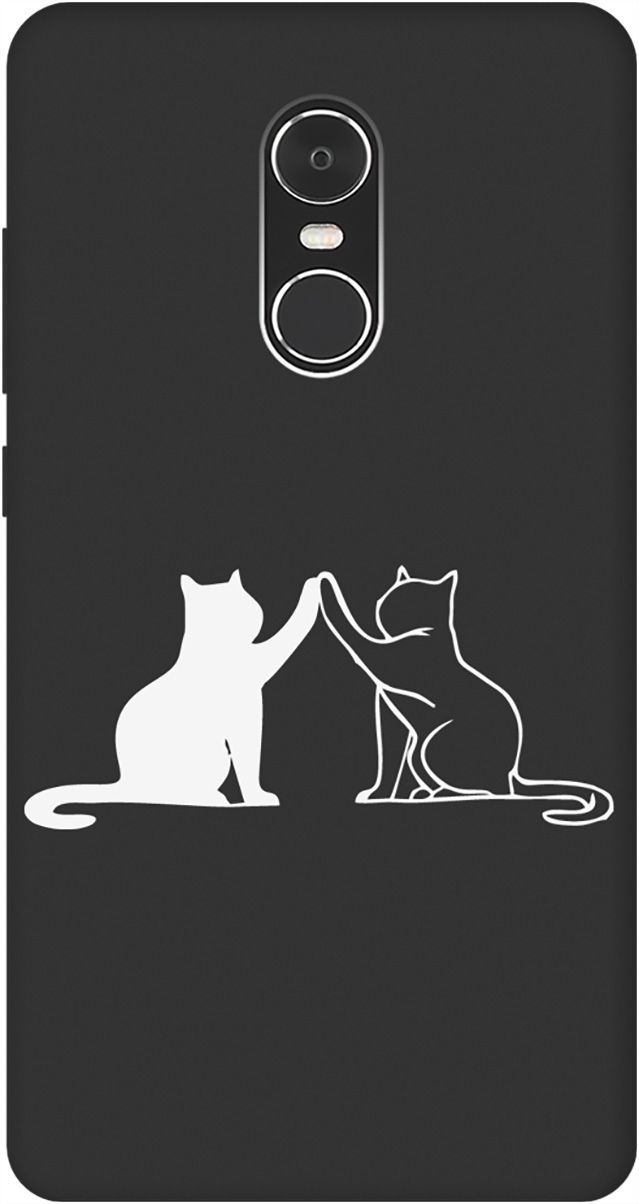 

Чехол на Xiaomi Redmi Note 4 "Cats W" черный, Черный;белый, 8637