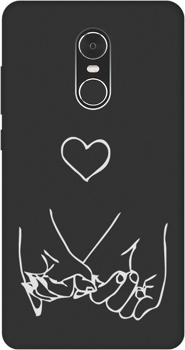 

Чехол на Xiaomi Redmi Note 4 "Lovers Hands W" черный, Черный;белый, 8637