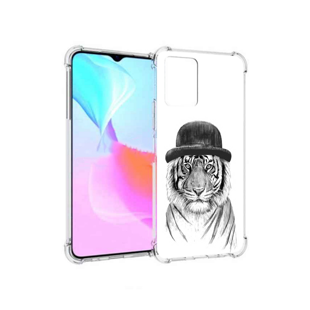 

Чехол MyPads Tocco для Vivo Y33s тигр британец (PT226981.417.641), Прозрачный, Tocco