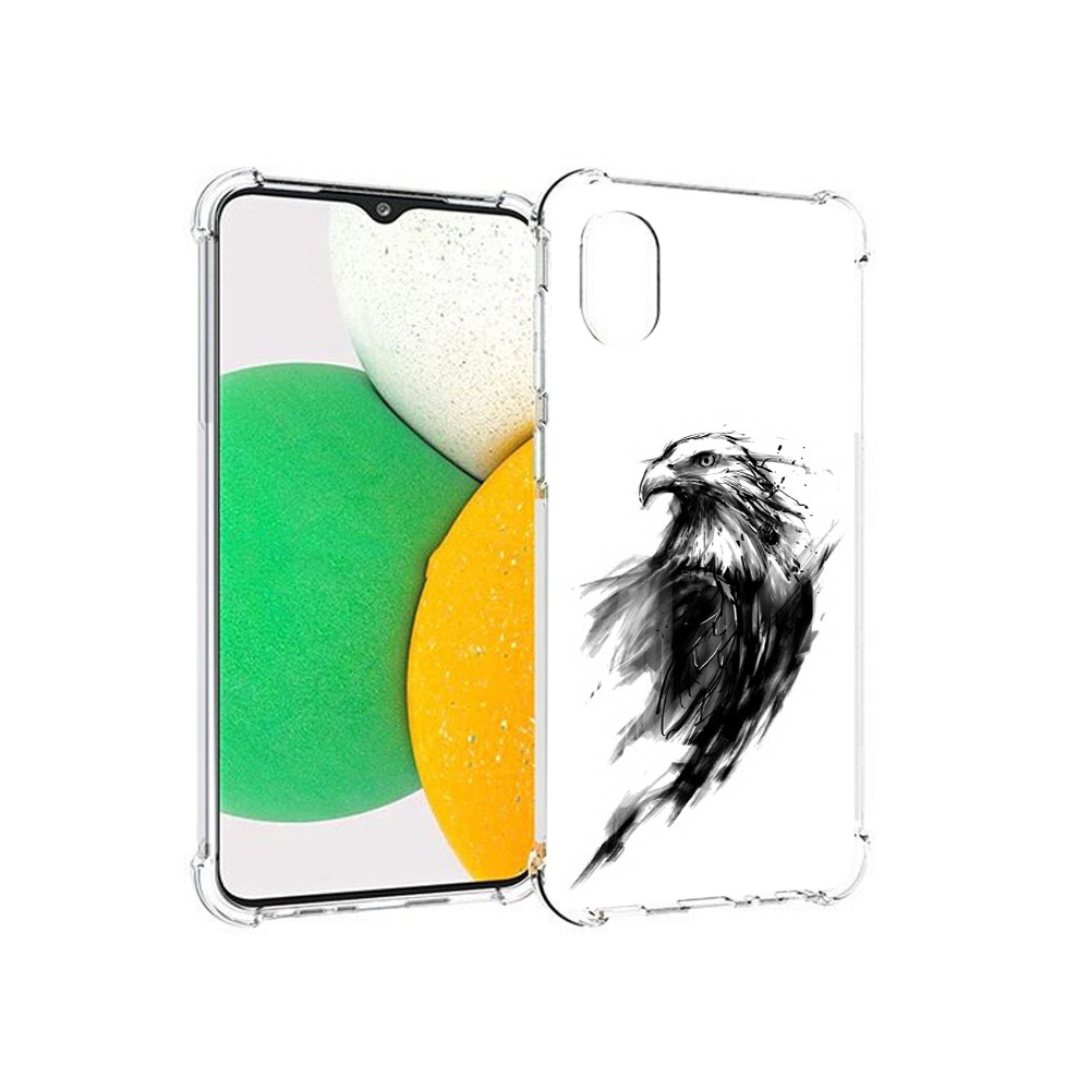 

Чехол MyPads Tocco для Samsung Galaxy A03 Core чб птица (PT224480.538.670), Прозрачный, Tocco