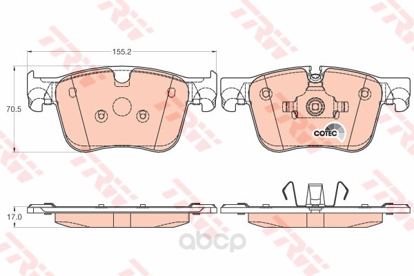 

Тормозные колодки TRW/Lucas передние для Peugeot/Citroen C4 Picasso 2013- GDB2035