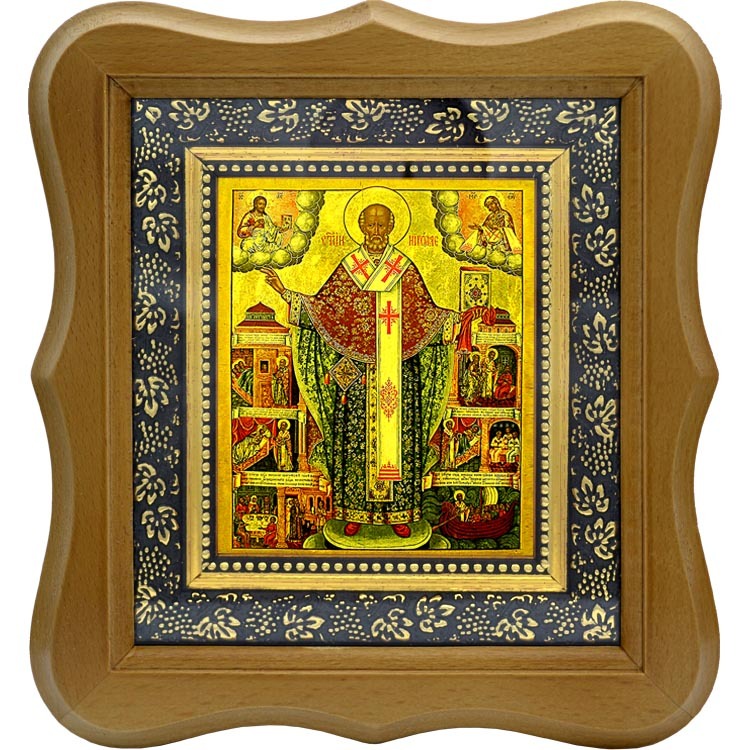 

Николай Чудотворец Зарайский. Икона на холсте.