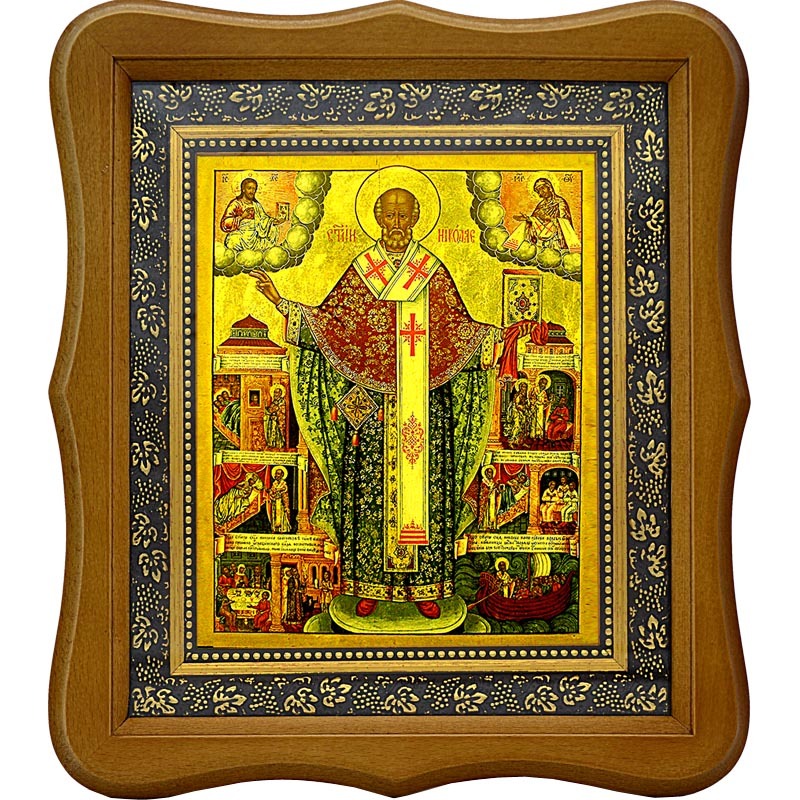 

Николай Чудотворец Зарайский. Икона на холсте.