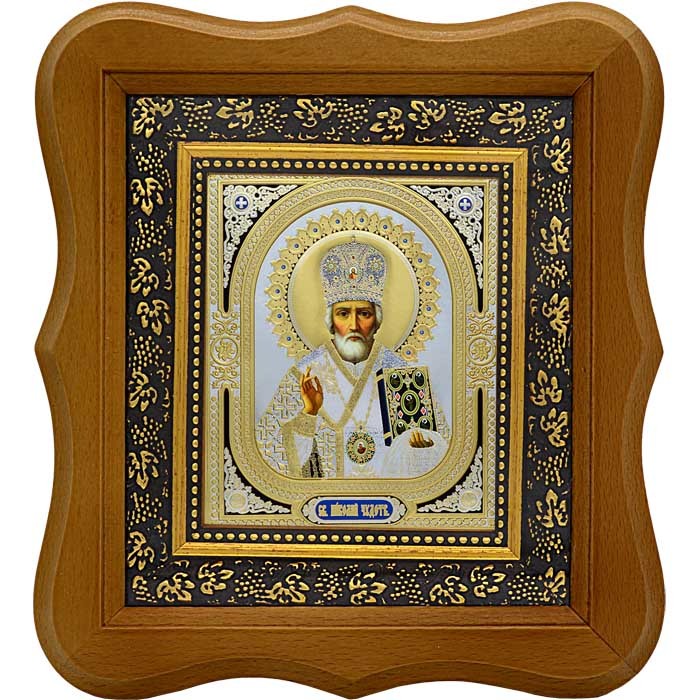 

Николай Чудотворец. Печатная икона (конгрев).