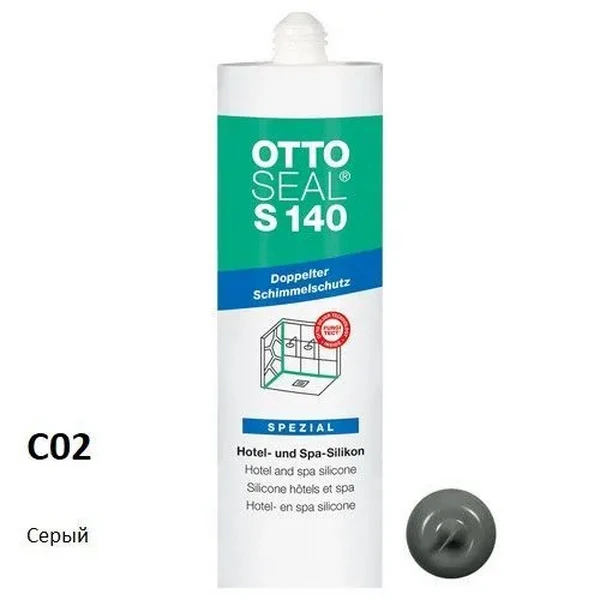 

герметик для СПА, гостиниц, хамамов, OTTOSEAL S140 SPEZIAL C02 (серый), 310мл