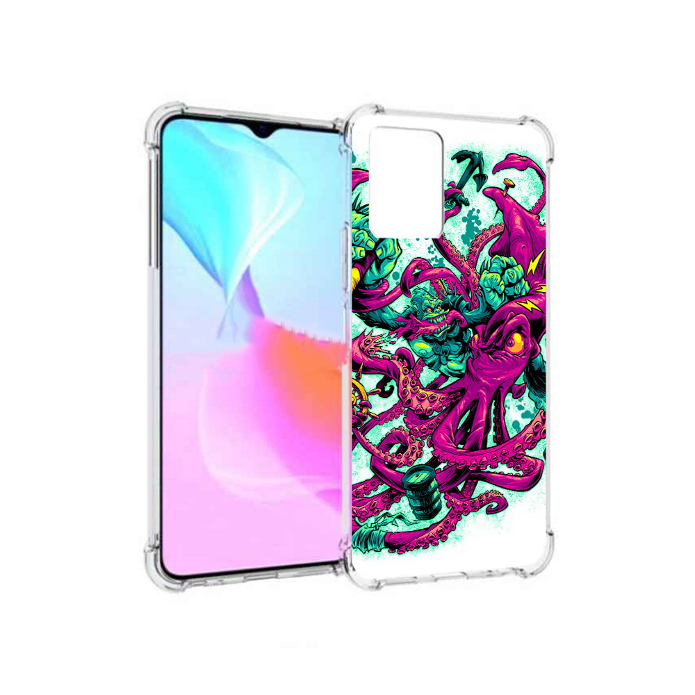 

Чехол MyPads Tocco для Vivo Y33s фиолетовый кракен (PT226981.417.657), Прозрачный, Tocco