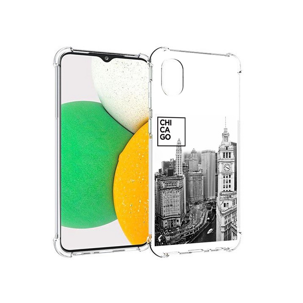 

Чехол MyPads Tocco для Samsung Galaxy A03 Core черно белый чикаго (PT224480.538.689), Прозрачный, Tocco