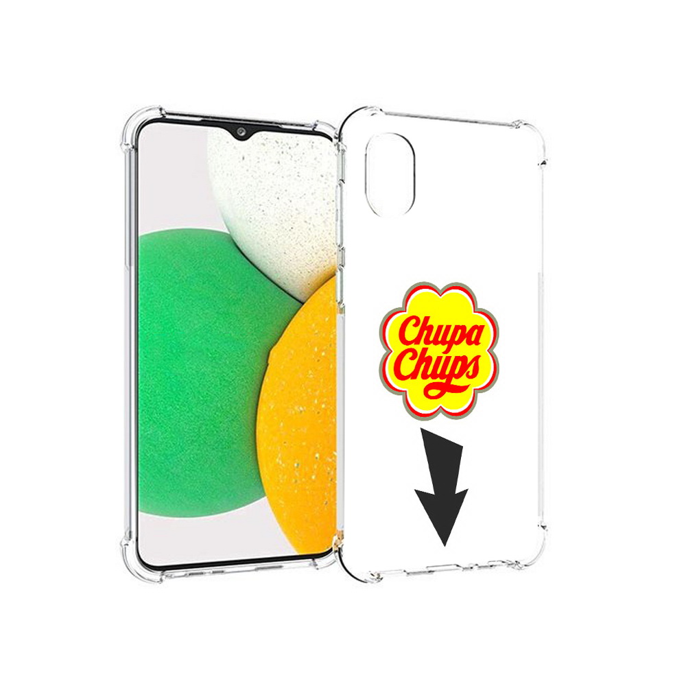 

Чехол MyPads Tocco для Samsung Galaxy A03 Core чупа чупс (PT224480.538.694), Прозрачный, Tocco