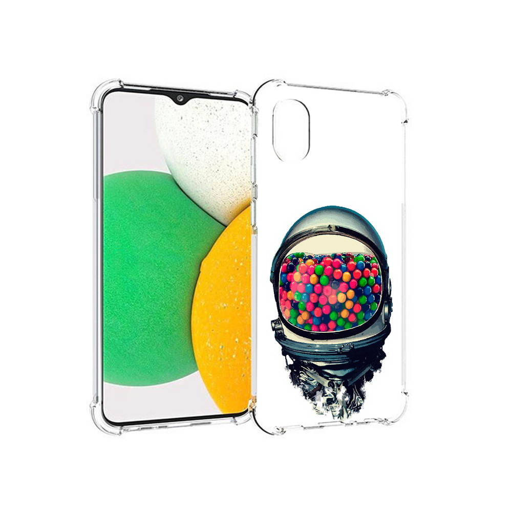 

Чехол MyPads Tocco для Samsung Galaxy A03 Core шлем космонавта (PT224480.538.700), Прозрачный, Tocco