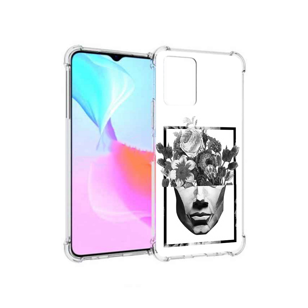 

Чехол MyPads Tocco для Vivo Y33s черно белая ваза в абстракции (PT226981.417.678), Прозрачный, Tocco