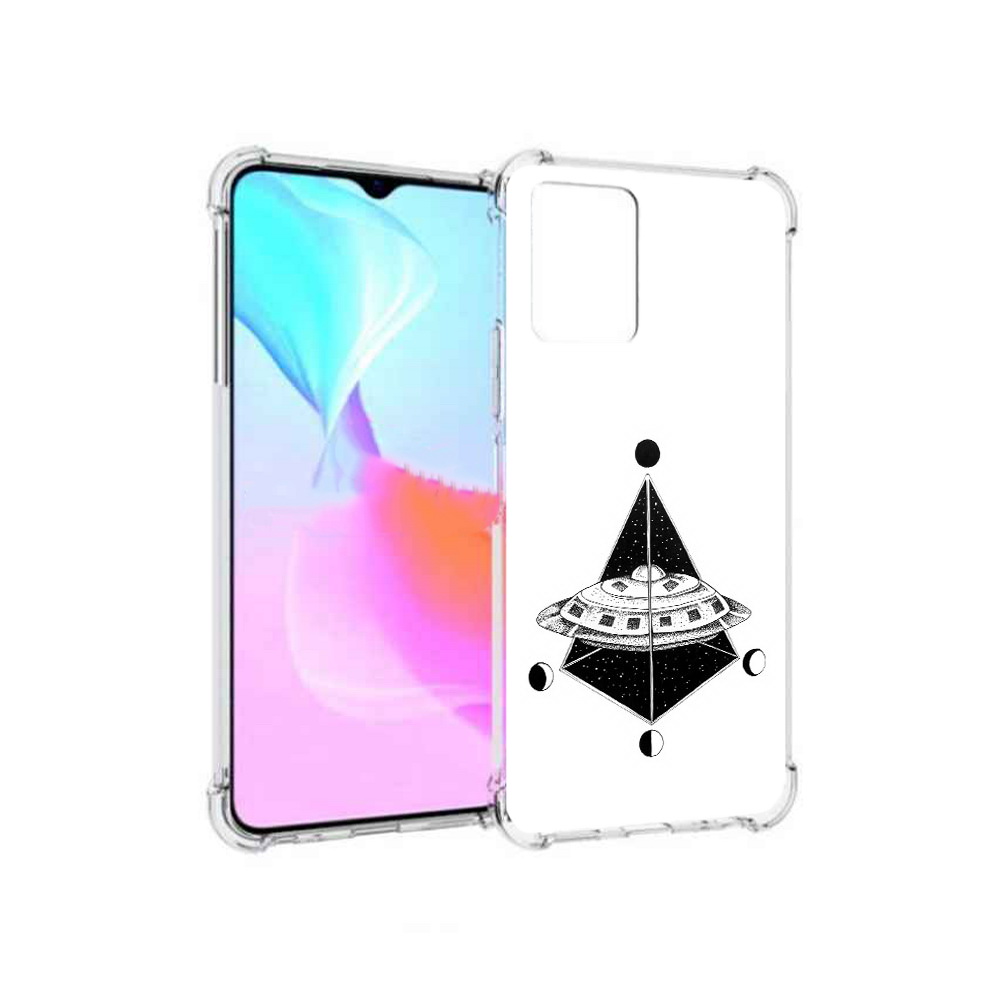 

Чехол MyPads Tocco для Vivo Y33s черно белая летающая тарелка (PT226981.417.679), Прозрачный, Tocco