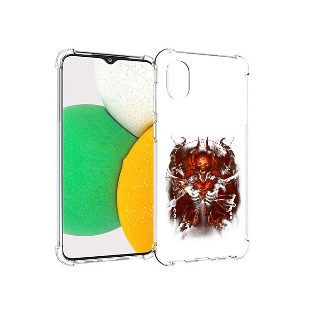 

Чехол MyPads Tocco для Samsung Galaxy A03 Core яркий демон (PT224480.538.708), Прозрачный, Tocco