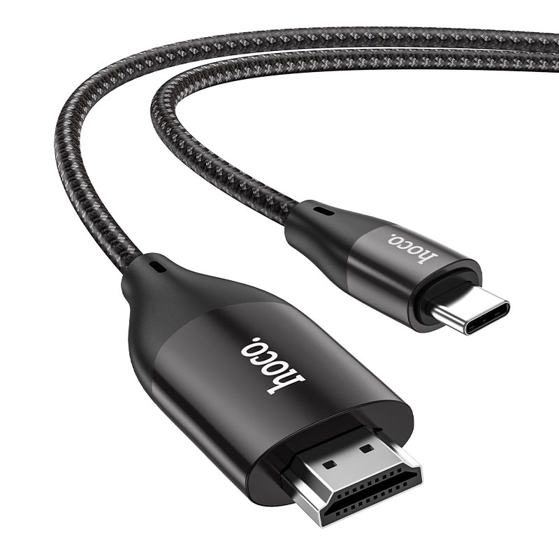 Кабель HOCO HDMI UA16 для Type-C (L=2.0M) Full HD 4K/2K, 1 м, серый