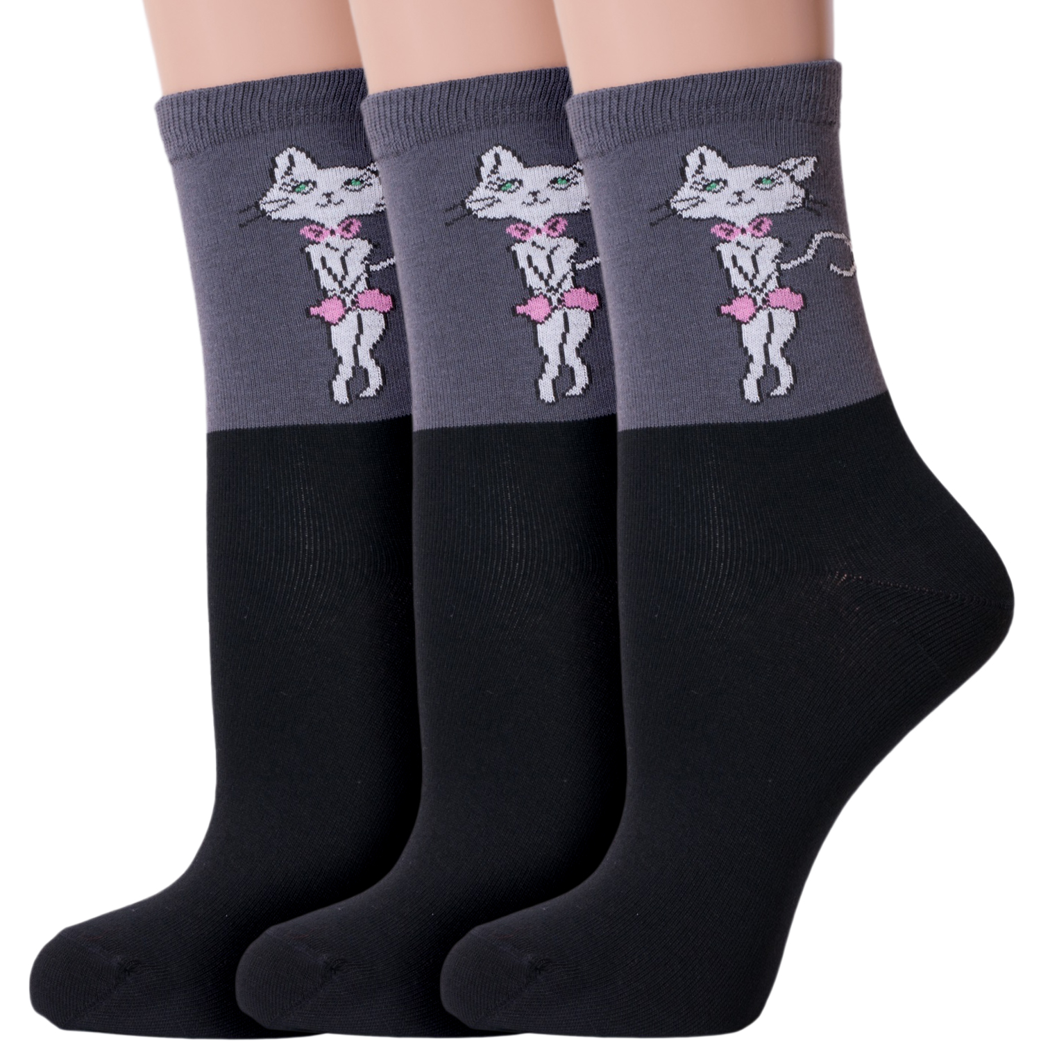 Комплект носков женских LorenzLine 3-Д50 разноцветных 25