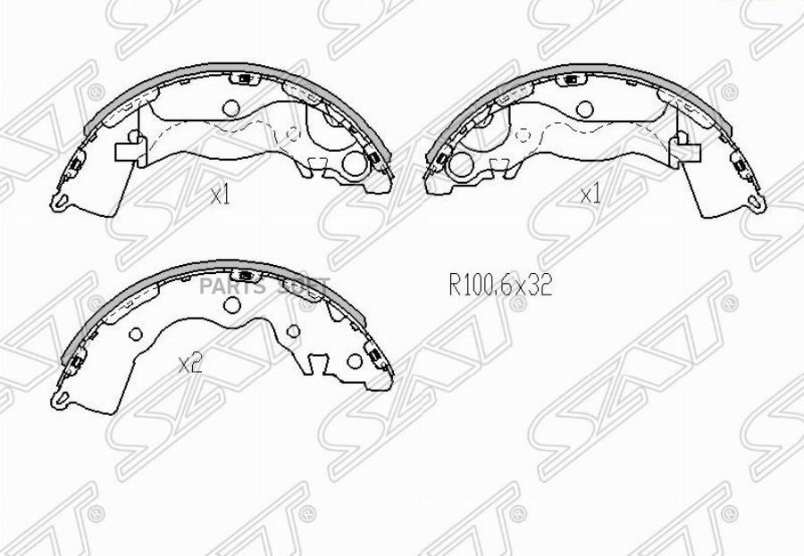 

Sat St-58305-1Ga00 Колодки Тормозные Зад Kia Rio 05-11 1Шт