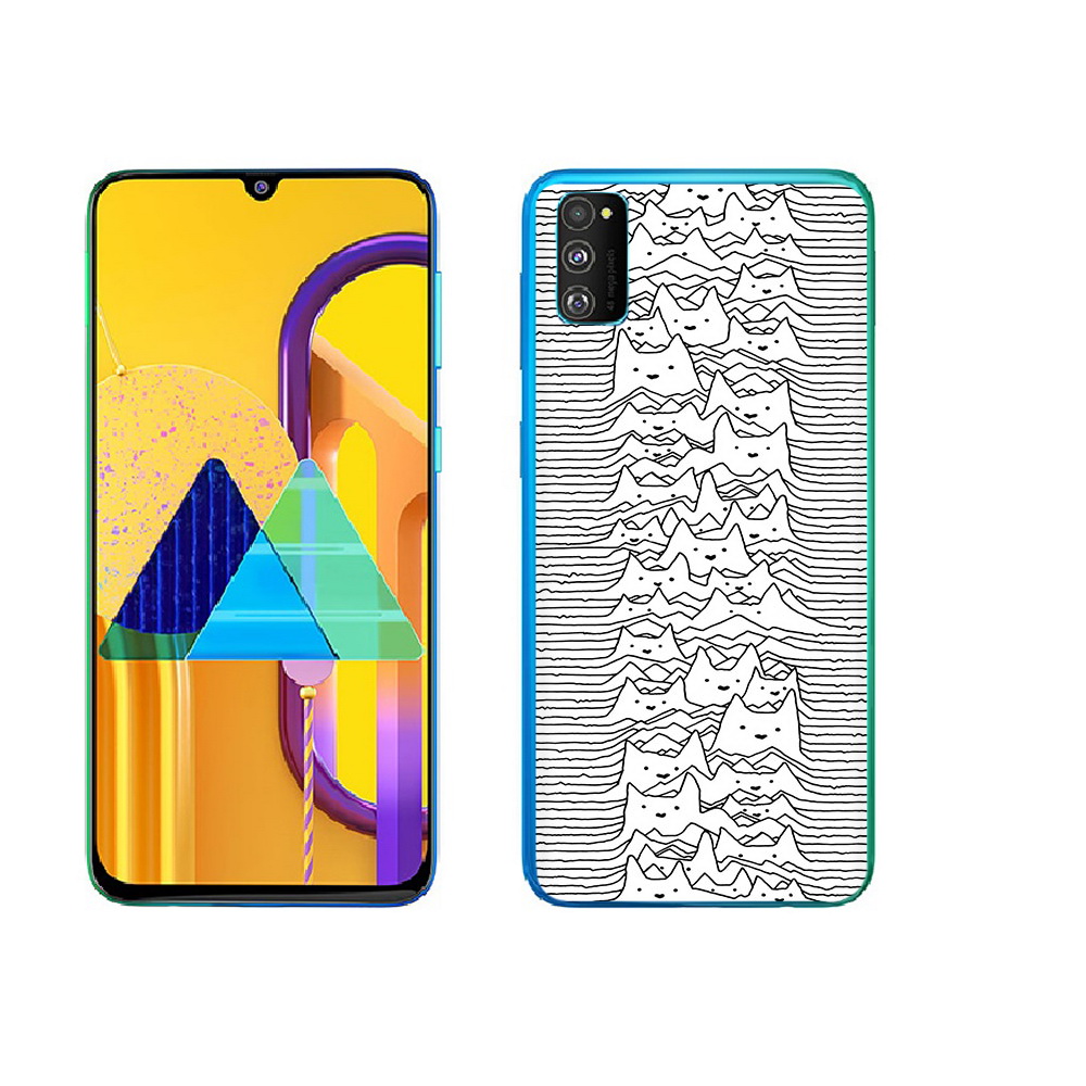 

Чехол MyPads Tocco для Samsung Galaxy M23 черно белые коты 3D (PT227329.604.682), Прозрачный, Tocco