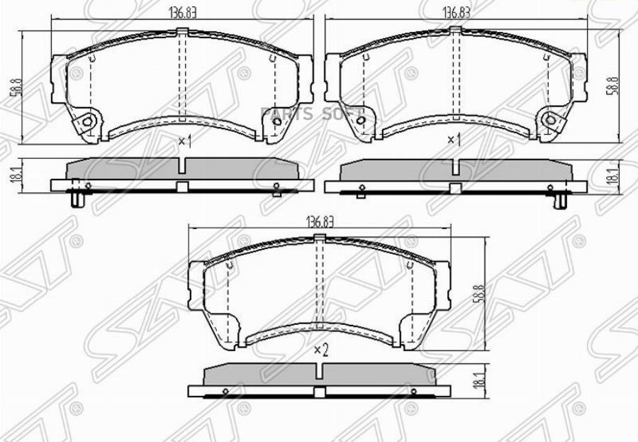 

Колодки Тормозные Перед Mazda 6 Gh 07-12 Sat St-Gsyd-33-28Za