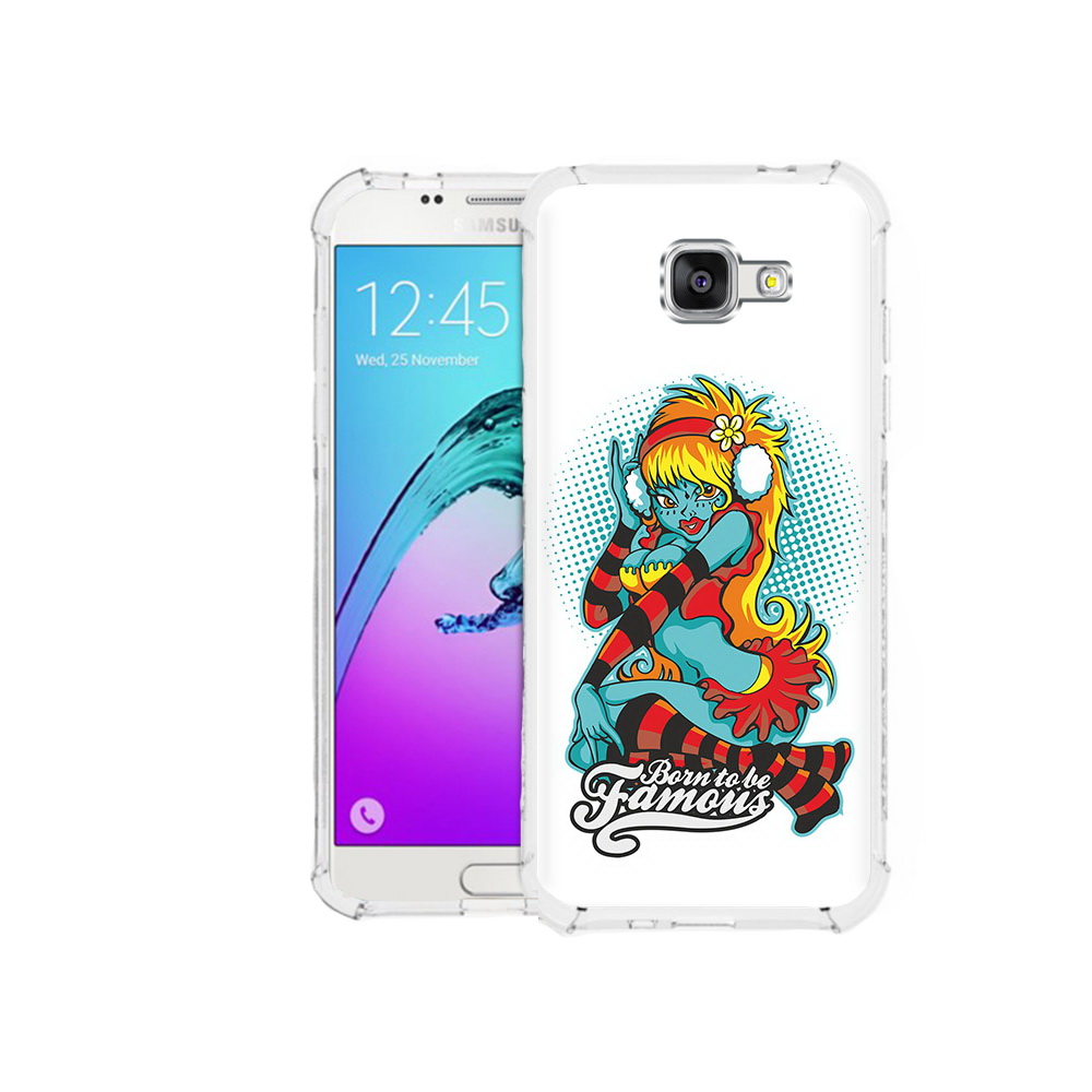 

Чехол MyPads Tocco для Samsung Galaxy A5 (2016) нарисованная девушка в наушниках, Прозрачный, Tocco