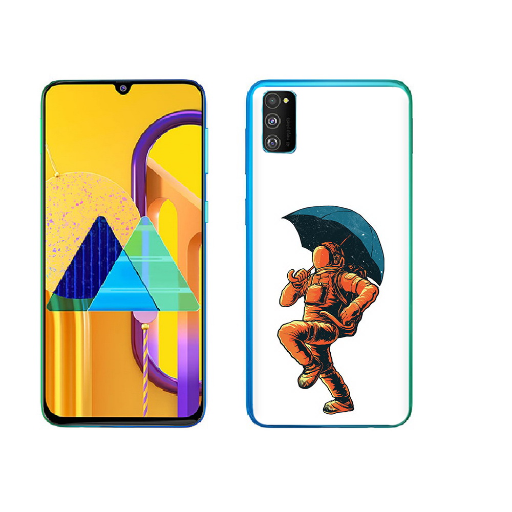 

Чехол MyPads Tocco для Samsung Galaxy M23 шагающий космонавт с зонтом (PT227329.604.695), Прозрачный, Tocco