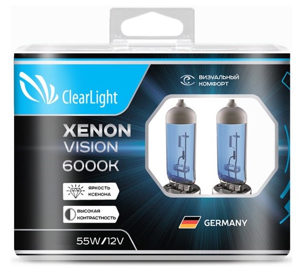 фото Лампа галогеновая clearlight h9 xenonvision (2шт)