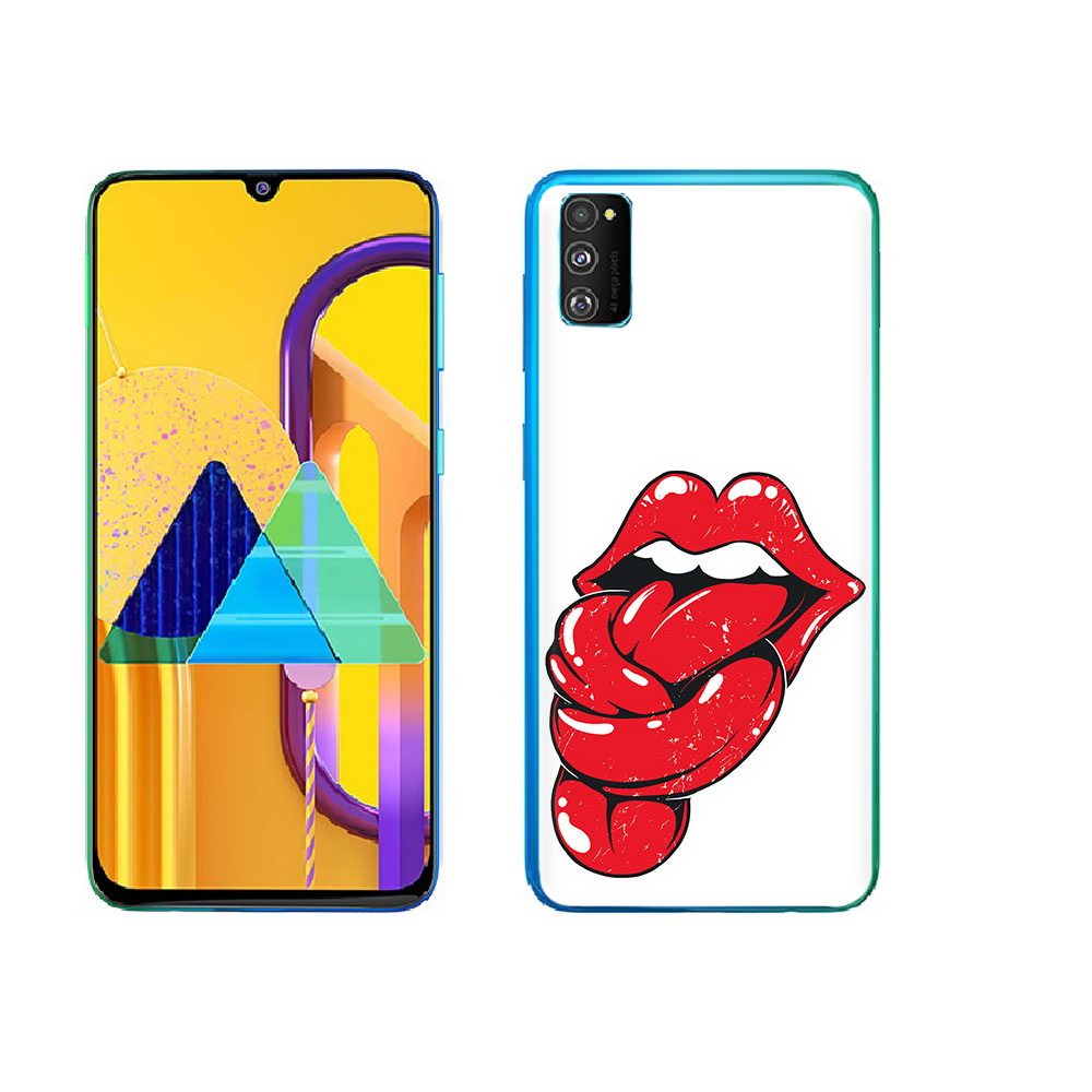 

Чехол MyPads Tocco для Samsung Galaxy M23 яркие губы с языком (PT227329.604.705), Прозрачный, Tocco