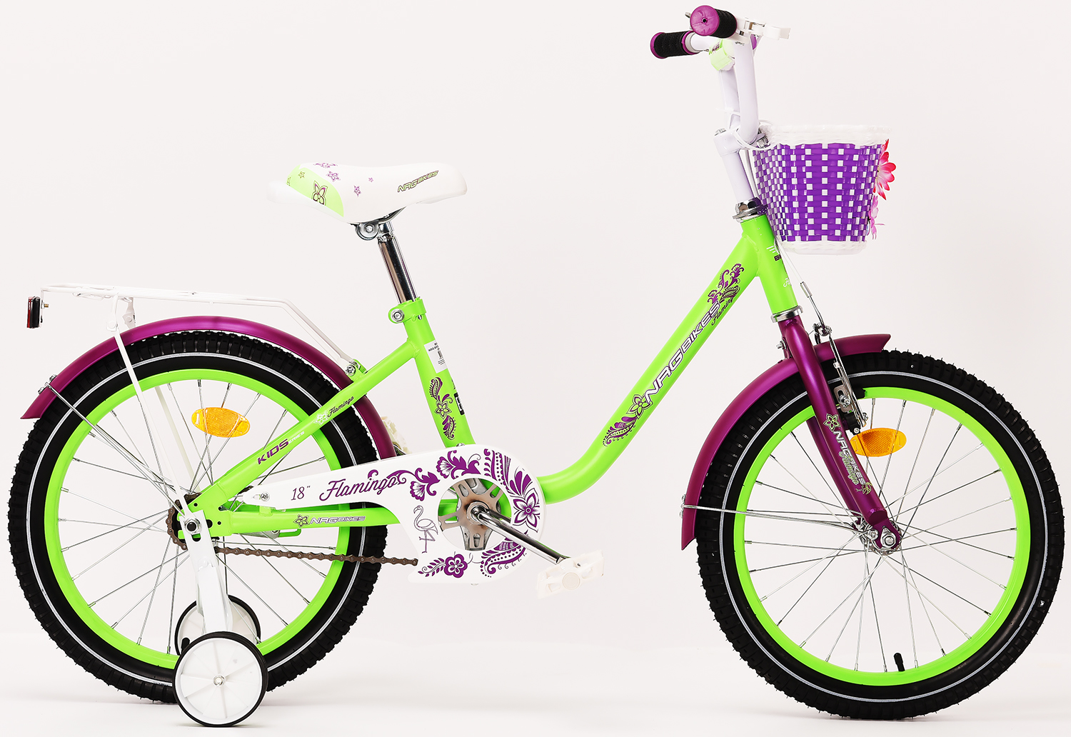 фото Велосипед nrg bikes flamingo 18 green/violet ут000013798