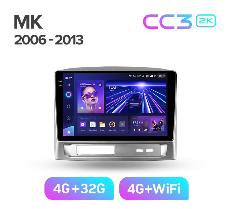 Магнитола TEYES GEELY MK 2006-2013 г CC3 2K 432ГБ 3389000₽
