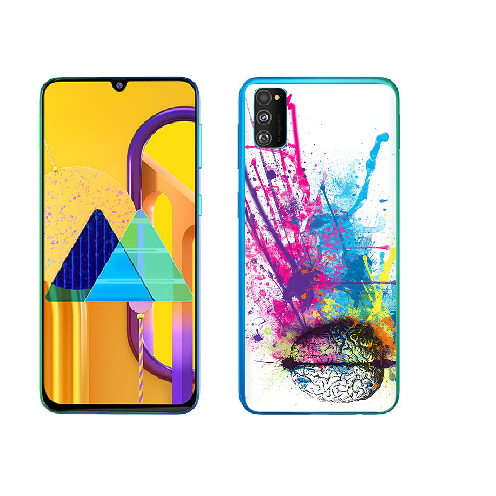 

Чехол MyPads Tocco для Samsung Galaxy M23 яркий красочный мозг (PT227329.604.710), Прозрачный, Tocco