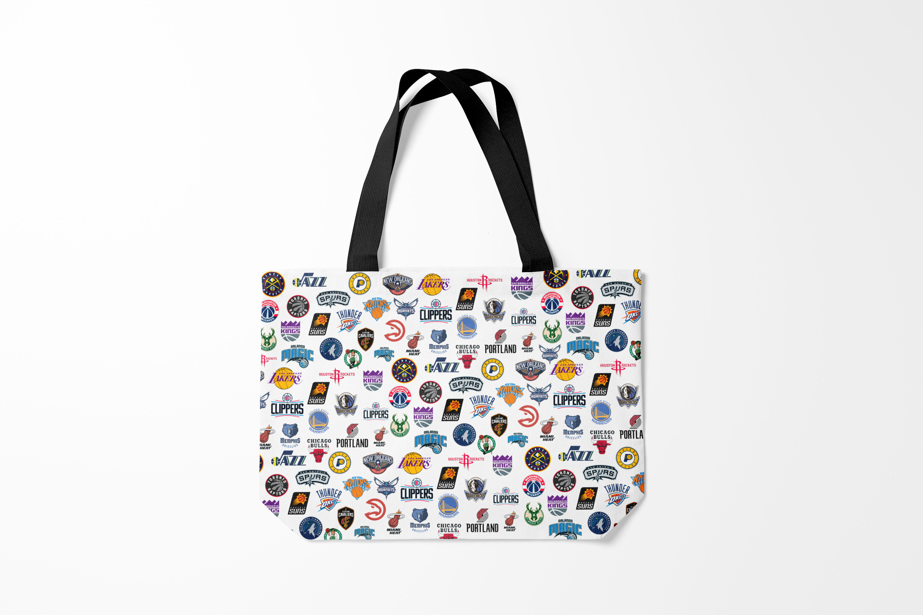 

Сумка шoппер унисекс Burnettie NBA Pattern НБА Паттерн, белый, NBA Pattern НБА Паттерн