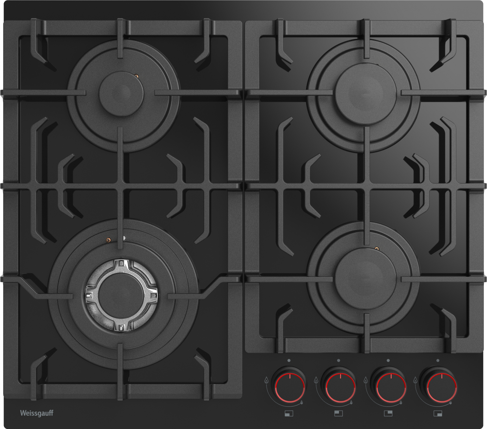 фото Встраиваемая варочная панель газовая weissgauff hgg 641 bbl black