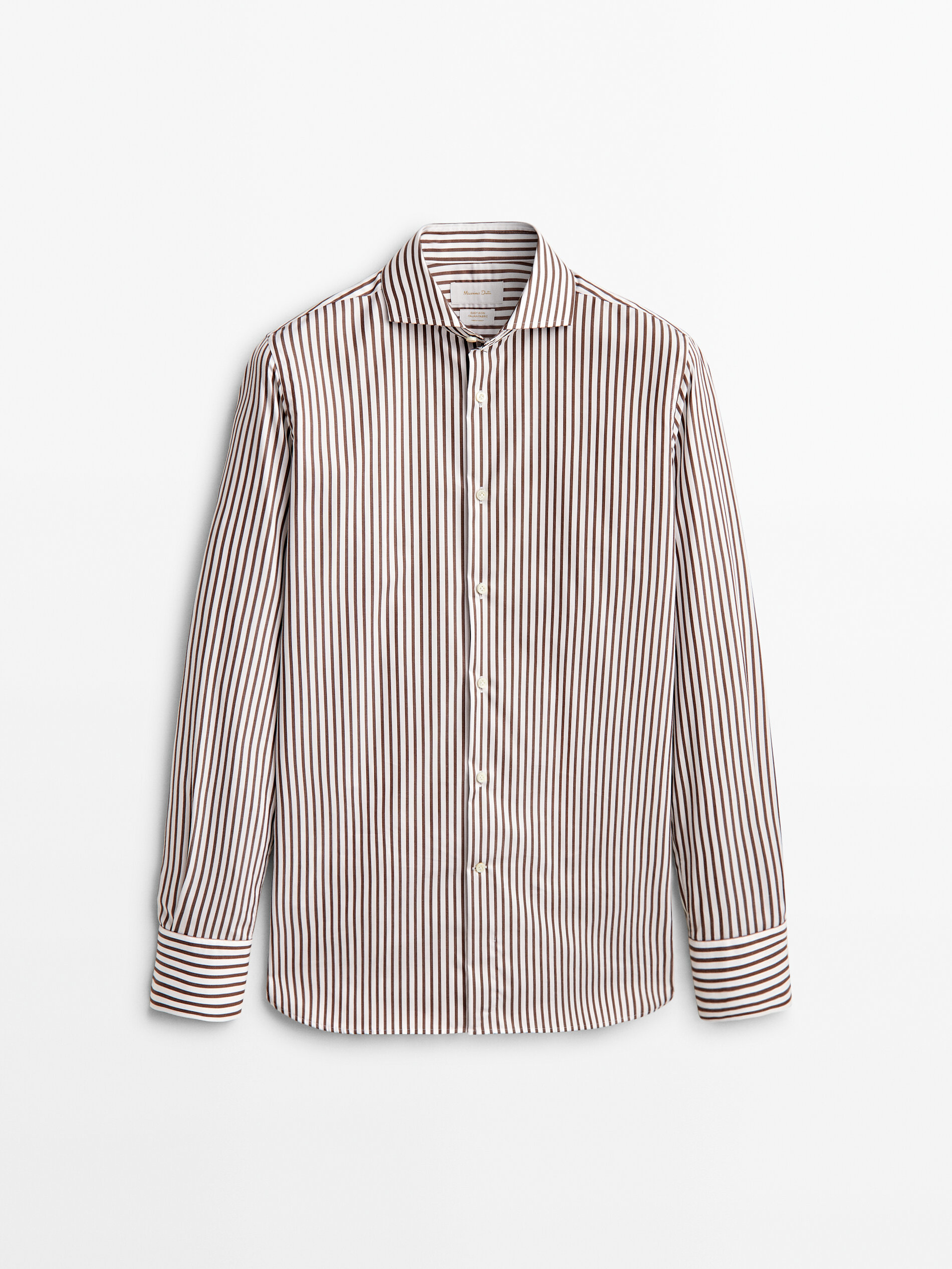 

Рубашка мужская Massimo Dutti 00161385700 коричневая 43, 00161385700