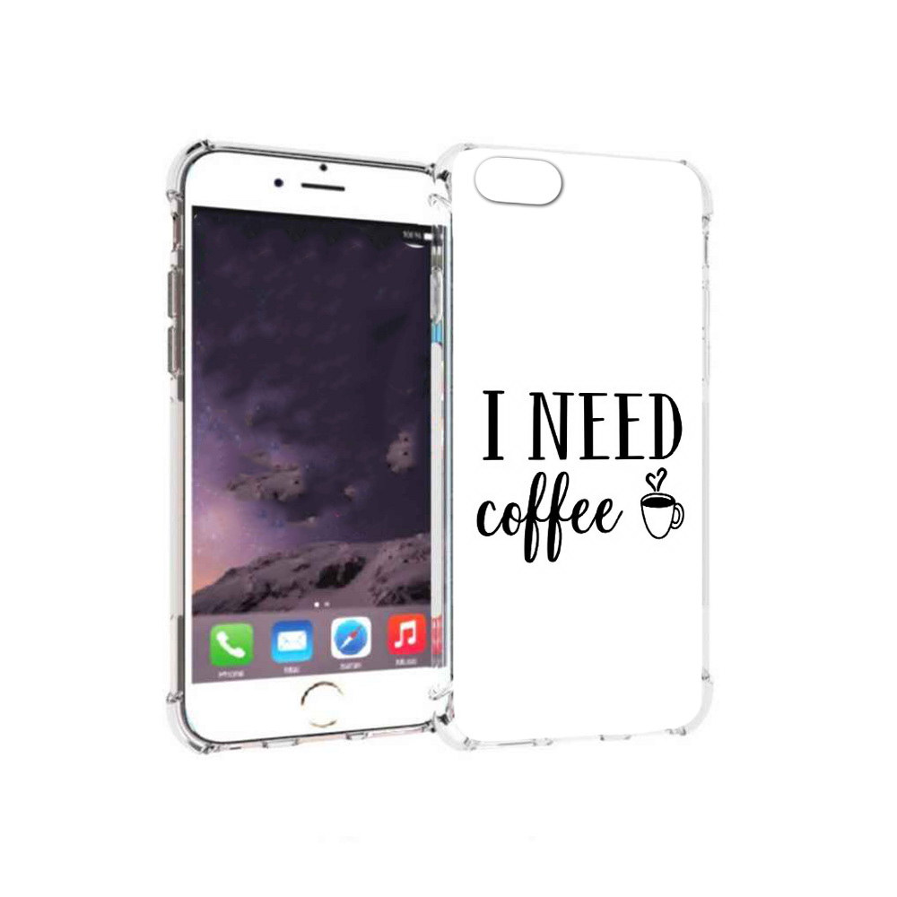 

Чехол MyPads Tocco для Apple iPhone 6 Мне нужен кофе (PT54043.605.121), Прозрачный, Tocco