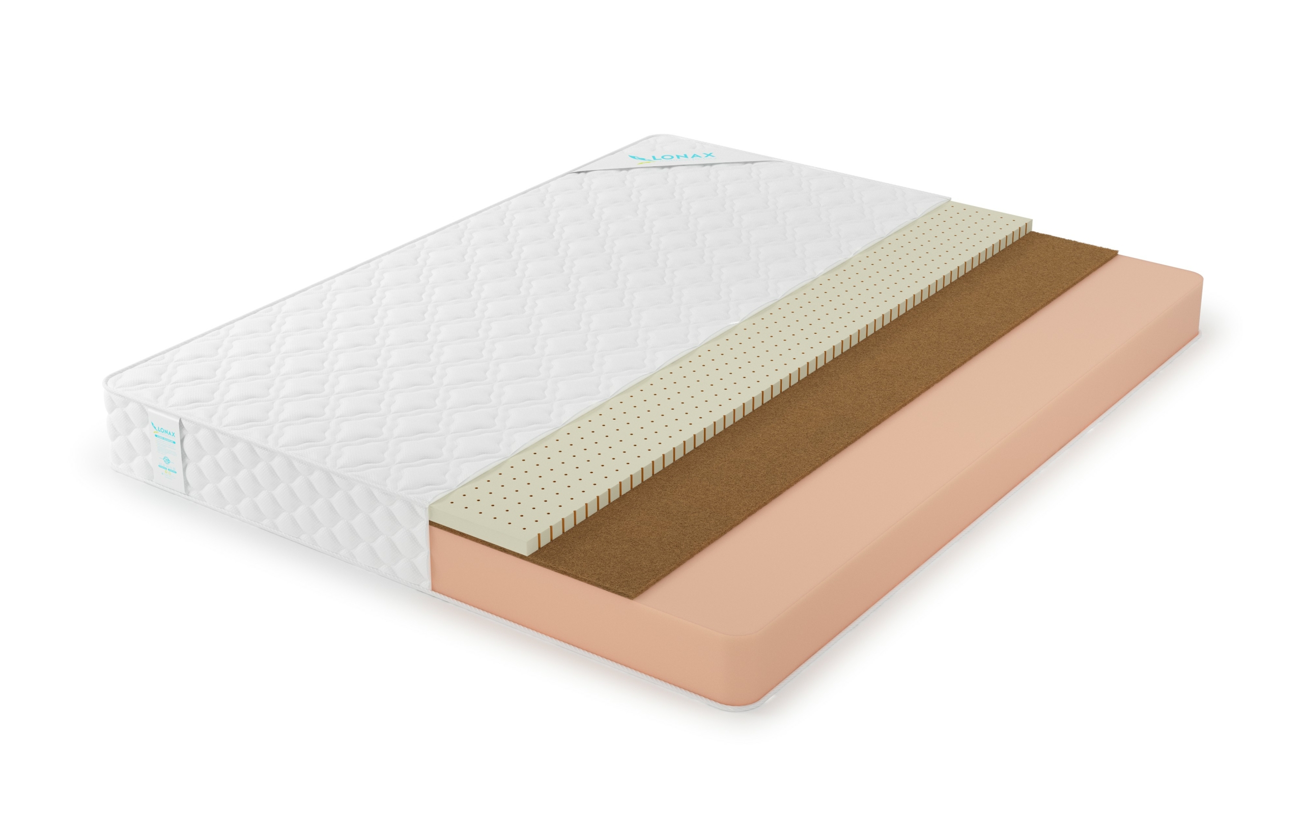 

Матрас Lonax Foam Mix Foam Medium 215х195, Бежевый;белый;серый;серебристый, Foam Medium