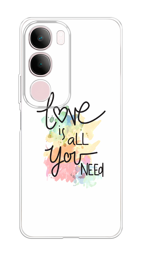 

Чехол на Vivo Y19s "Love is all you need", Белый;черный;зеленый, 2612350-1