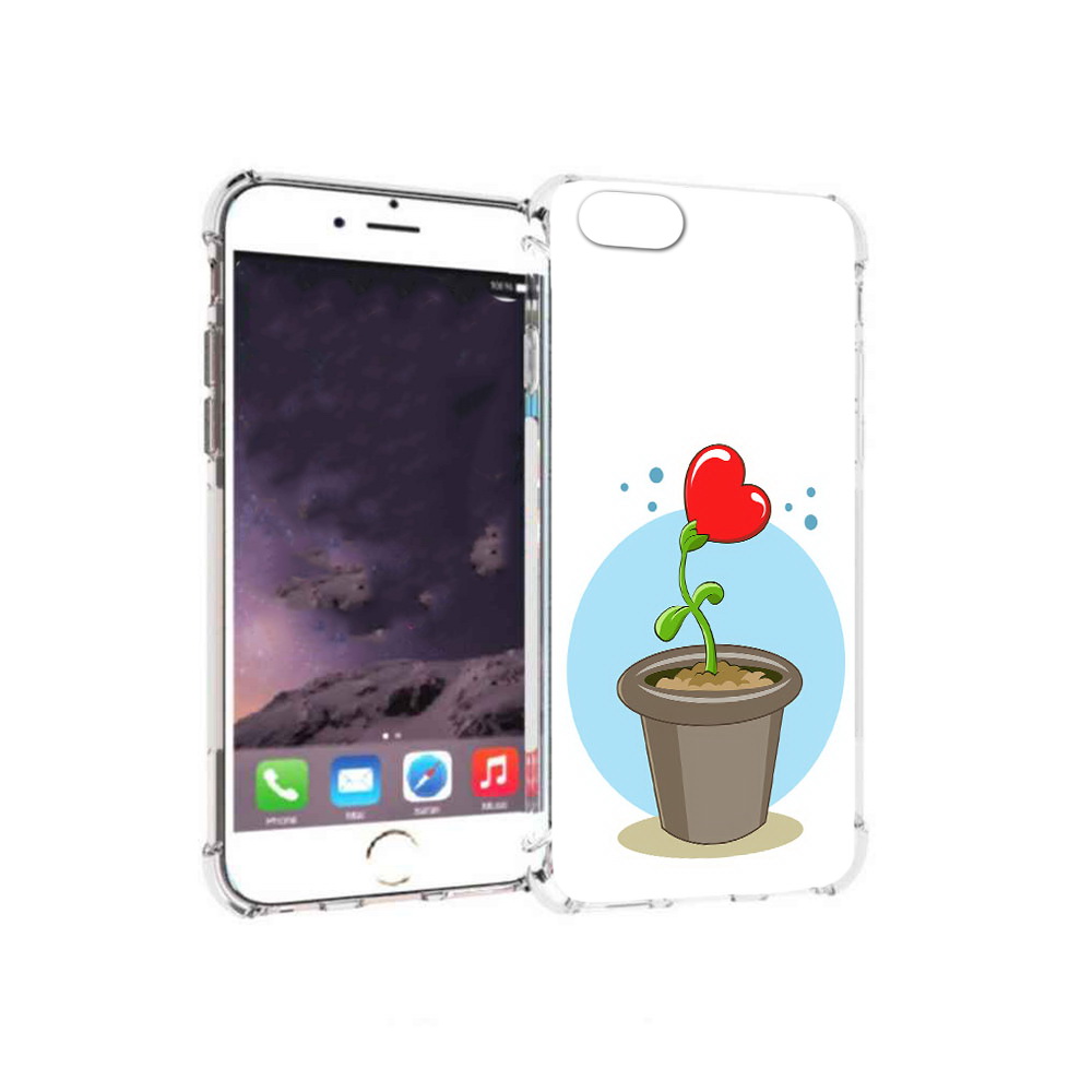 

Чехол MyPads Tocco для Apple iPhone 6 Растение любви 14 февраля (PT54043.605.145), Прозрачный, Tocco