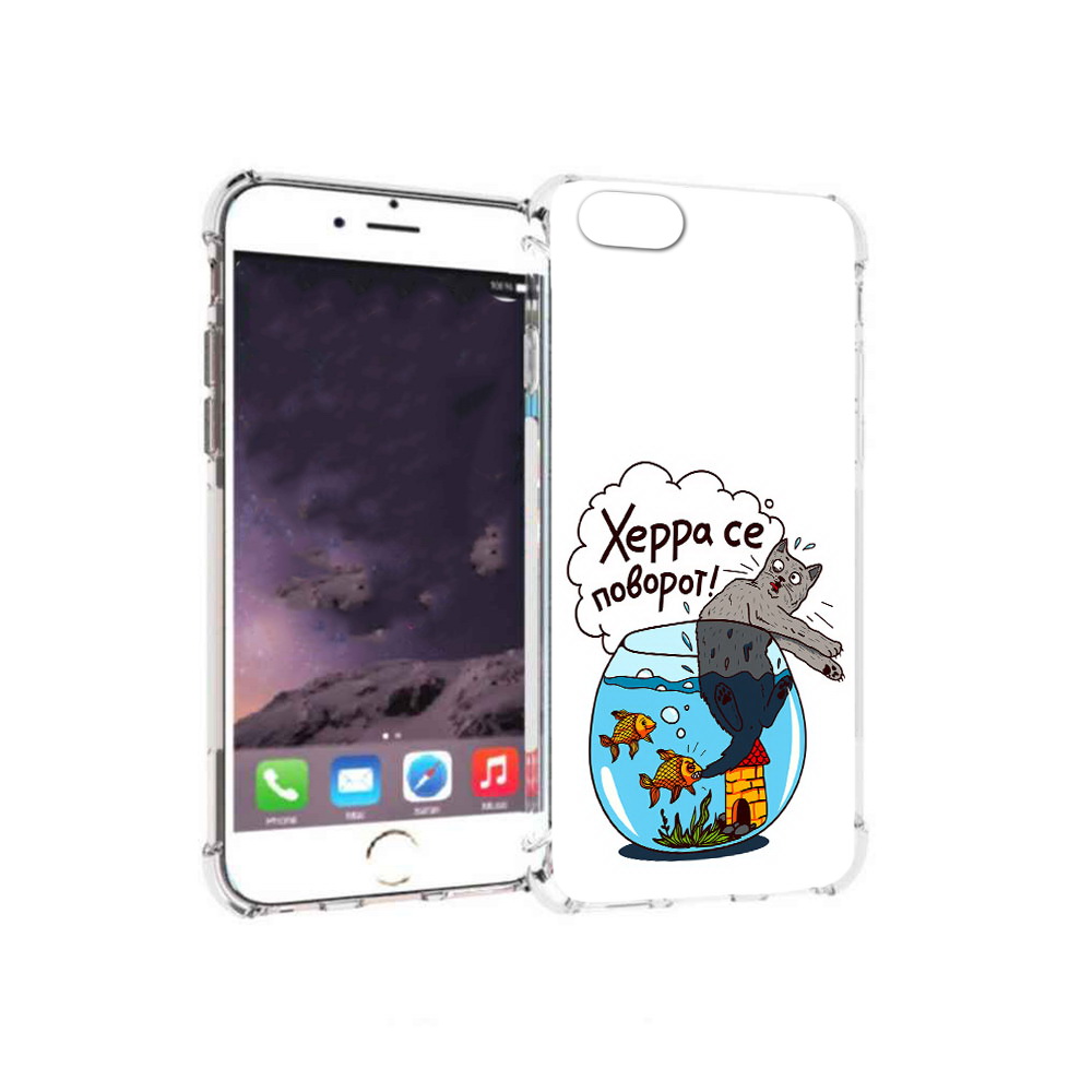 

Чехол MyPads Tocco для Apple iPhone 6 Рыбы с котом (PT54043.605.149), Прозрачный, Tocco