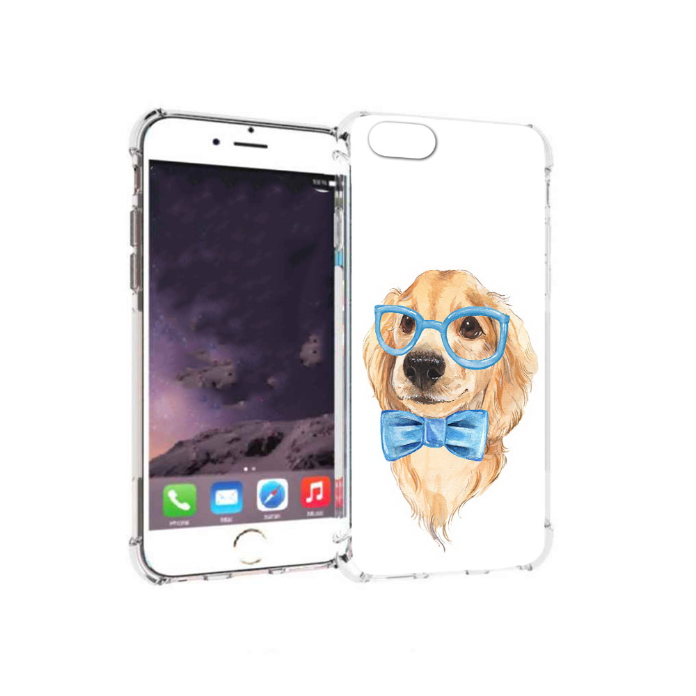 

Чехол MyPads Tocco для Apple iPhone 6 Собака интеллигент (PT54043.605.159), Прозрачный, Tocco