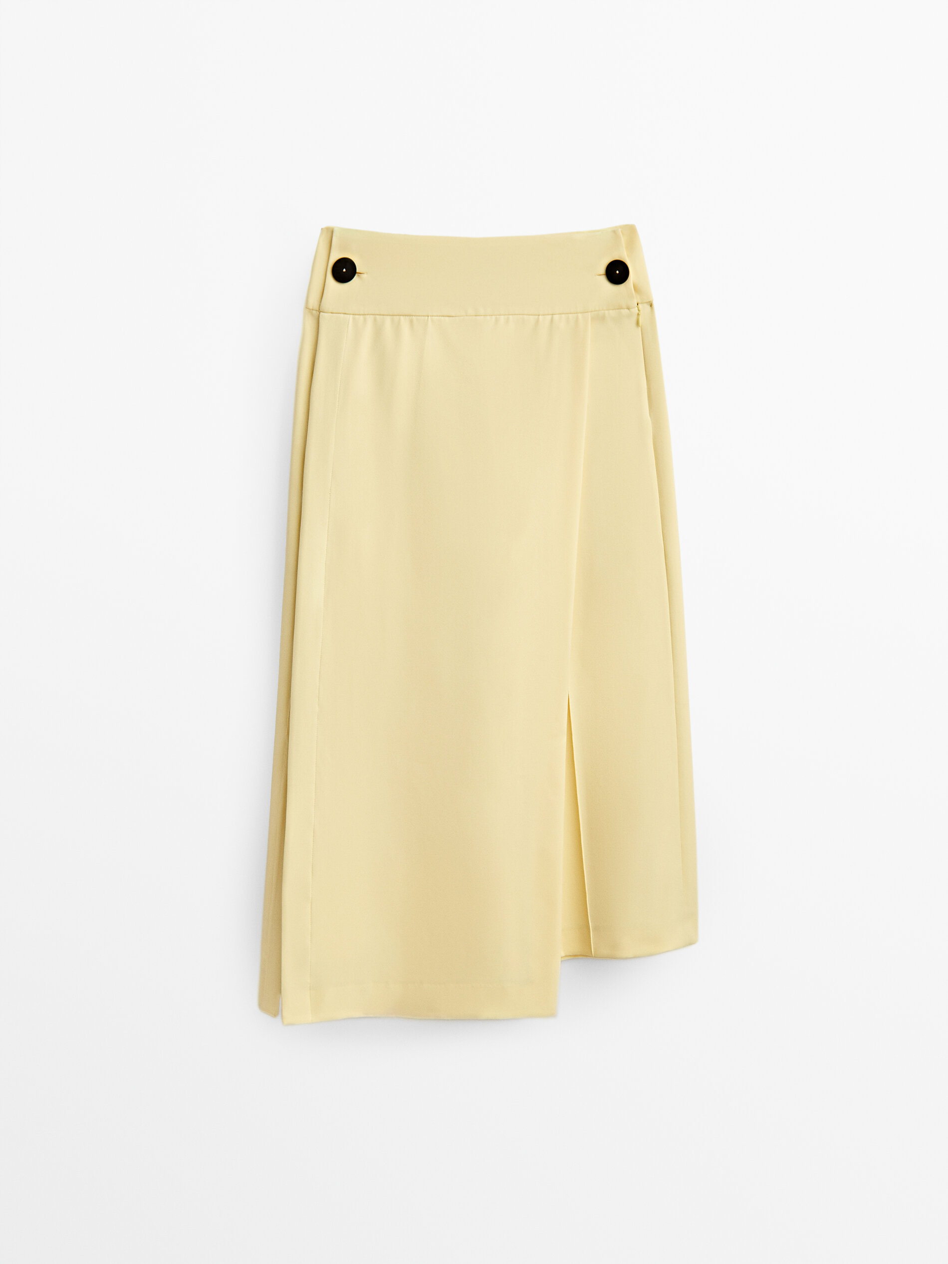 

Юбка женская Massimo Dutti 06641555300 желтая L, 06641555300