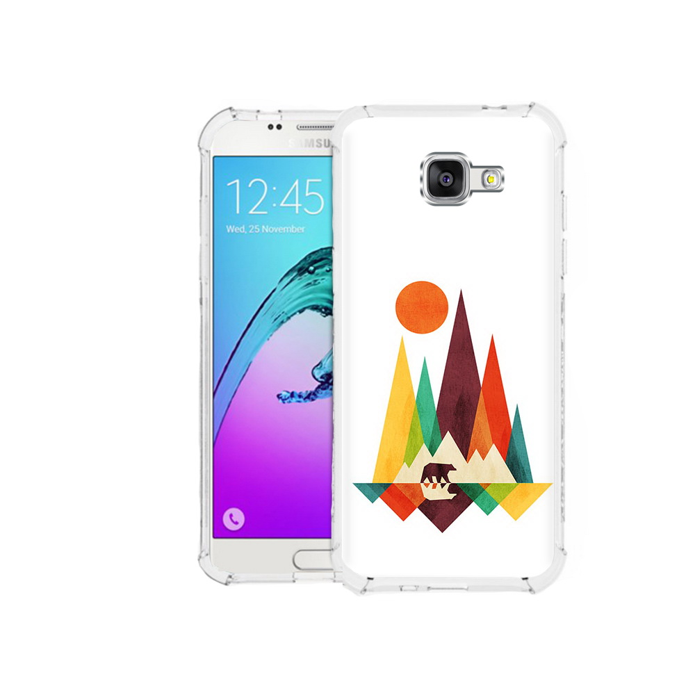 

Чехол MyPads Tocco для Samsung Galaxy A5 (2016) нарисованные горы с медведем, Прозрачный, Tocco
